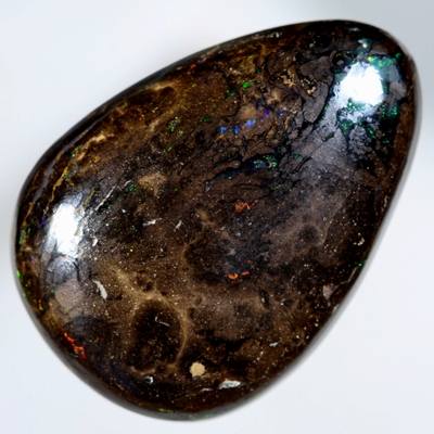 SOLID BOULDER OPAL Sparkling bright fire amongst patterned boulder opal SEE VIDEO